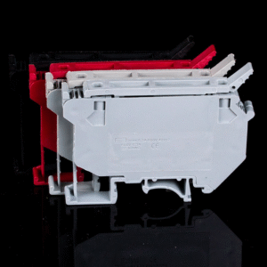 UK5-HESI 4mm Fuse Terminal Block with 5x25 Fuse, Screw Disconnect Lever, Fuse Wire Electrical Connector, DIN Rail Terminal Block