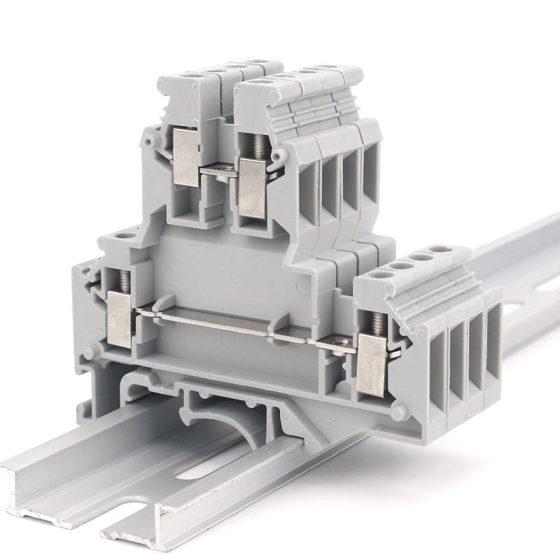 UKKB5 Two Layer DIN Rail Terminal Block Two in Two Out Double Level - Image 4