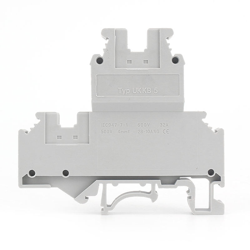 UKKB5 Two Layer DIN Rail Terminal Block Two in Two Out Double Level