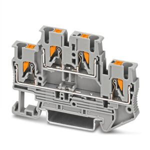 DIN rail terminal block PTTB2.5 gray straight-insertion terminal block