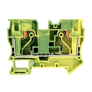 PT 10-PE Spring-Type Terminal Block — DIN Rail Mount Grounding Terminal Connector (10mm² / 16mm²)