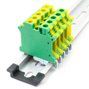USLKG 6N 24-8AWG 0.2-6 mm grounding polyethylene grounding screw connection DIN rail panel mounting terminal connector