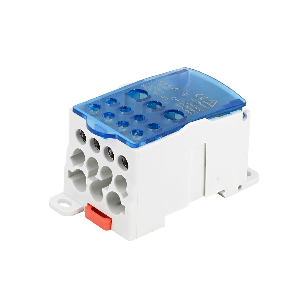 UKK400A Red DIN Rail Power Distribution Block (UKK80, UKK125, UKK160, UKK200, UKK400, UKK500 Terminal Blocks) - Image 4