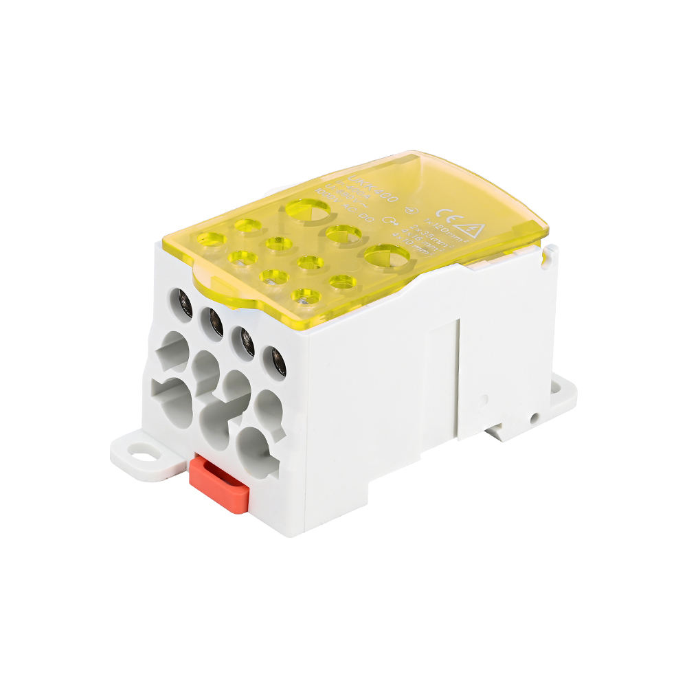 UKK400A Red DIN Rail Power Distribution Block (UKK80, UKK125, UKK160, UKK200, UKK400, UKK500 Terminal Blocks) - Image 3