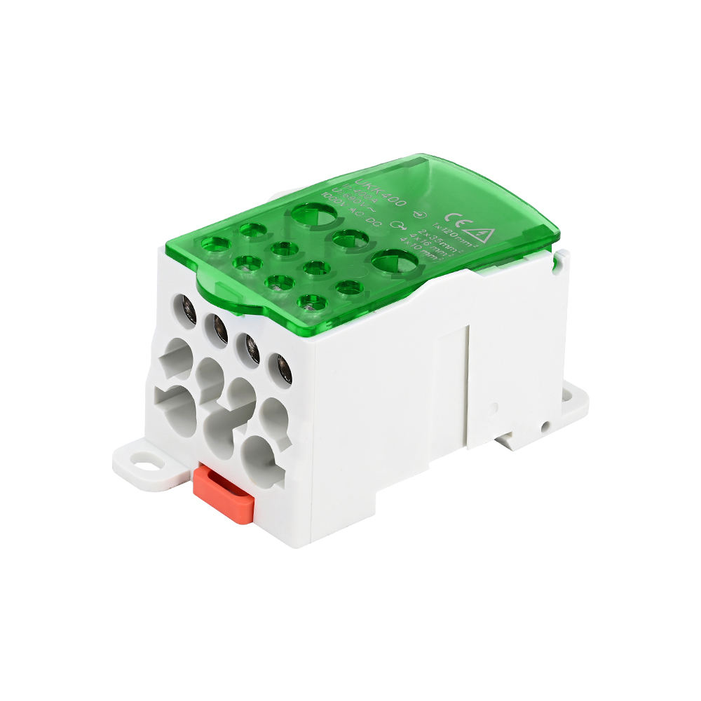 UKK400A Red DIN Rail Power Distribution Block (UKK80, UKK125, UKK160, UKK200, UKK400, UKK500 Terminal Blocks) - Image 2