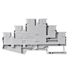 PT2.5-3L Three-level Push-in DIN Rail Terminal Block
