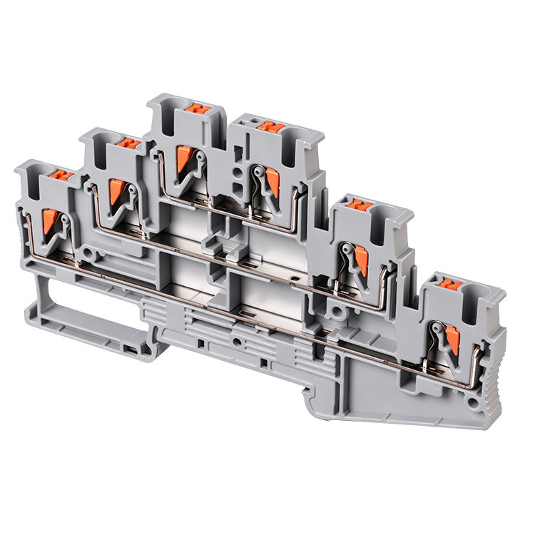 PT2.5-3L Three-level Push-in DIN Rail Terminal Block - Image 3