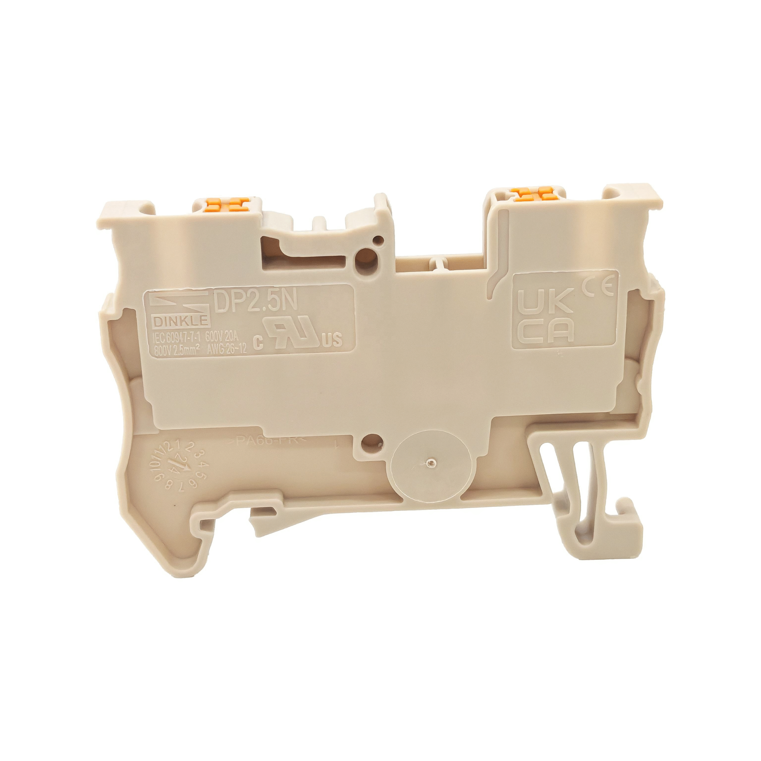 DP2.5N Single-Level Feed-Through Push-In DIN Rail Terminal Block - Image 3